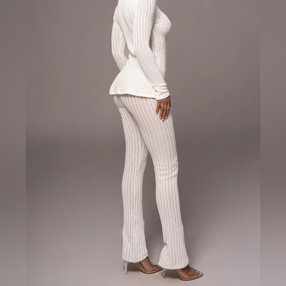 JLUX LABEL WHITE BETTER TOGETHER RIBBED PANTS - Picture 12 of 13